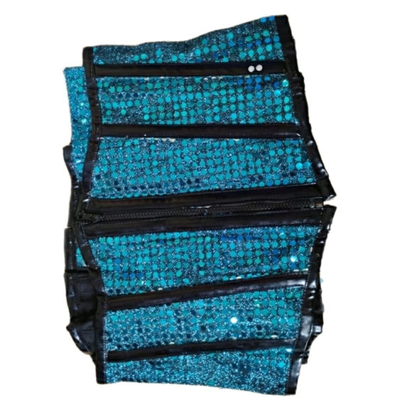 Sparkly Blue Sequin Corset – Size 30 - Picture 4 of 7